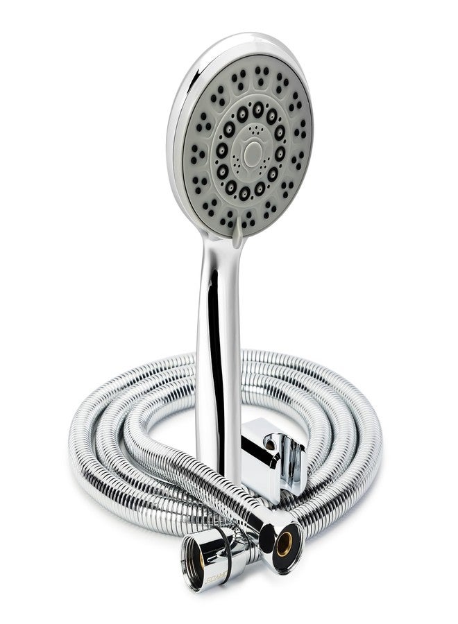 Orvos Hand shower multi-function, 4x4 inches, RainMist, Chrome plated with high grade Korean ABS material from LG, with 1.5 to 1.8 meter flexible shower hose and wall hook, for high end luxury bathrooms - Image 1